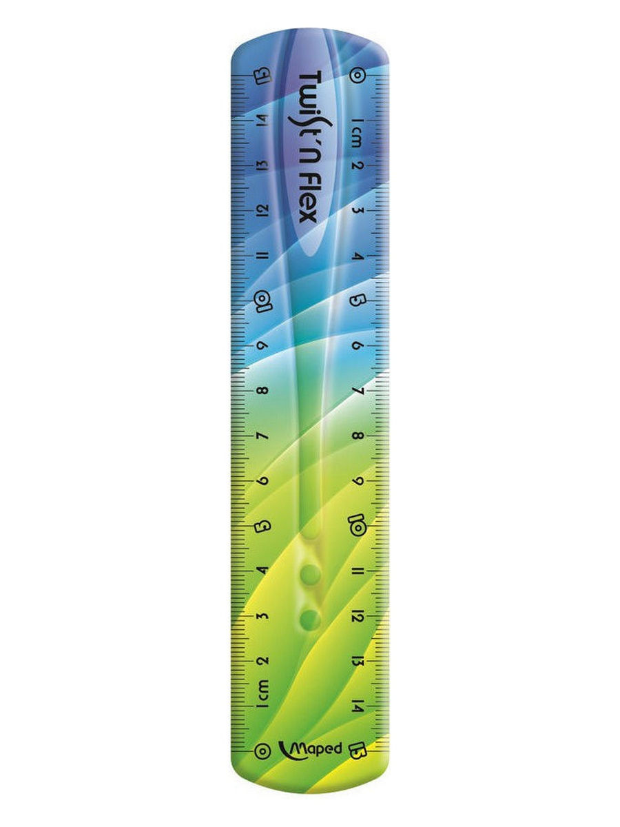 Линейка канцелярская гибкая MAPED Twistn Flex Patterns 279115зел-син 15см 194₽