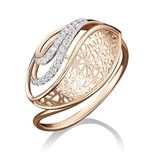 

Кольцо из красного золота р. 20 PLATINA jewelry 01-4889-00-401-1110-65, фианит, 01-4889-00-401-1110-65