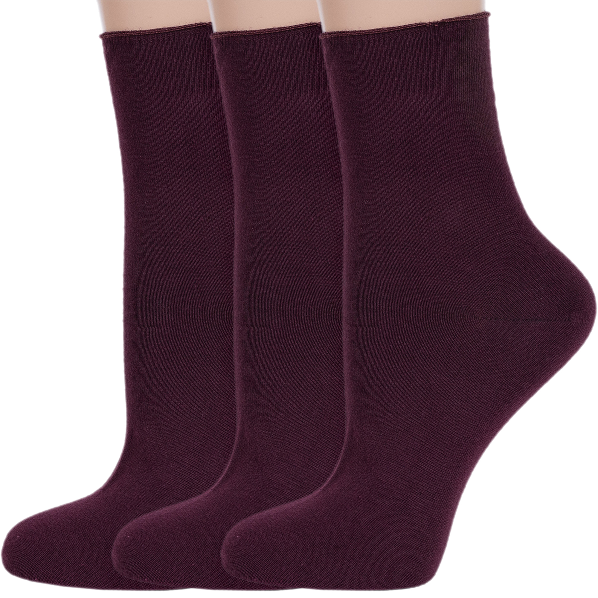 

Комплект носков женских Rusocks 3-Ж-1528 бордовых 23-25, Бордовый, 3-Ж-1528