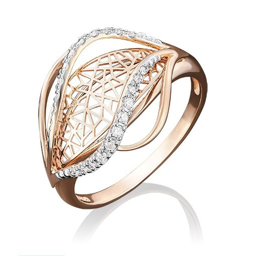 

Кольцо из красного золота с фианитом р. 18,5 PLATINA jewelry 01-4896-00-401-1110-65, 01-4896-00-401-1110-65