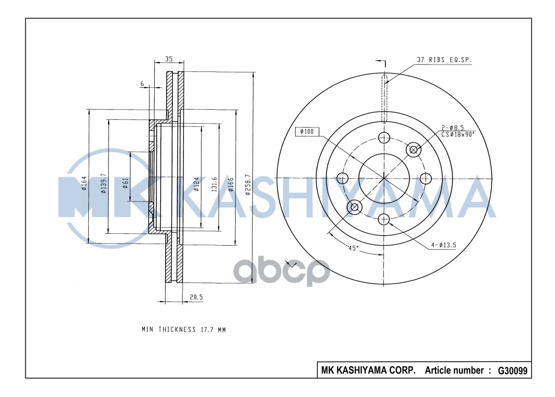 

Диск тормозной передний RENAULT LOGAN/SANDERO G30099