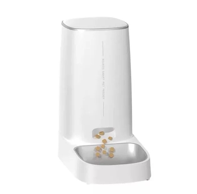 

Автокормушка для животных Rojeco Automatic Pet Feeder Single Bowl, белая, пластик, 4 л, Белый, Rojeco 4L Automatic Pet Feeder WIFI Version Single Bowl