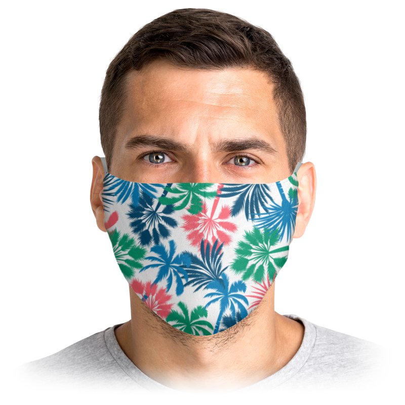 

Многоразовая маска Printio Palm синяя M, Palm