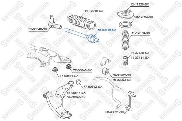

Рулевая тяга STELLOX 55-00146-SX
