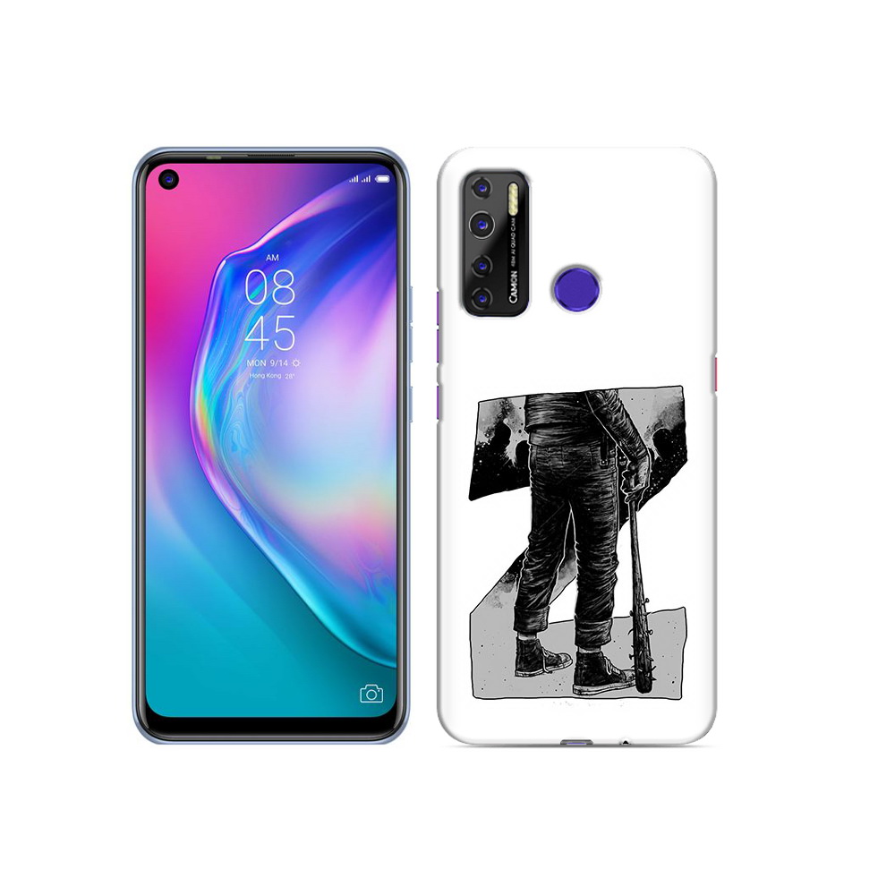 

Чехол MyPads Tocco для Tecno Camon 15 воин черно белый, Tocco