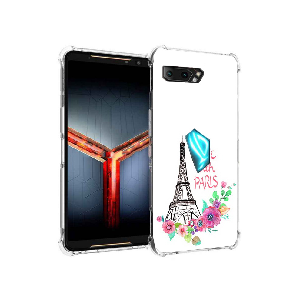 

Чехол MyPads Tocco для Asus ROG Phone 2 любимый париж, Прозрачный, Tocco