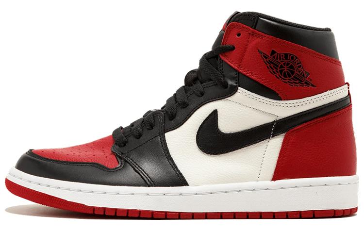 

Кеды унисекс Jordan Air Jordan 1 High Bred Toe разноцветные 45 EU, Разноцветный, Air Jordan 1 High Bred Toe
