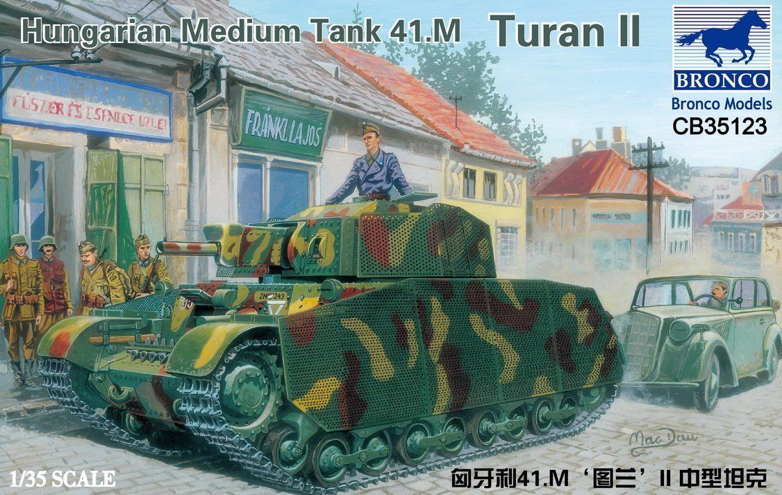 

Сборная модель Bronco 1/35 Венгерский средний танк 41.M Turan II CB35123
