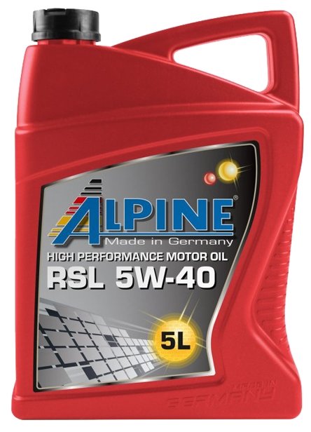 Синтетическое моторное масло ALPINE RSL 5W-40, 5 л 0100142