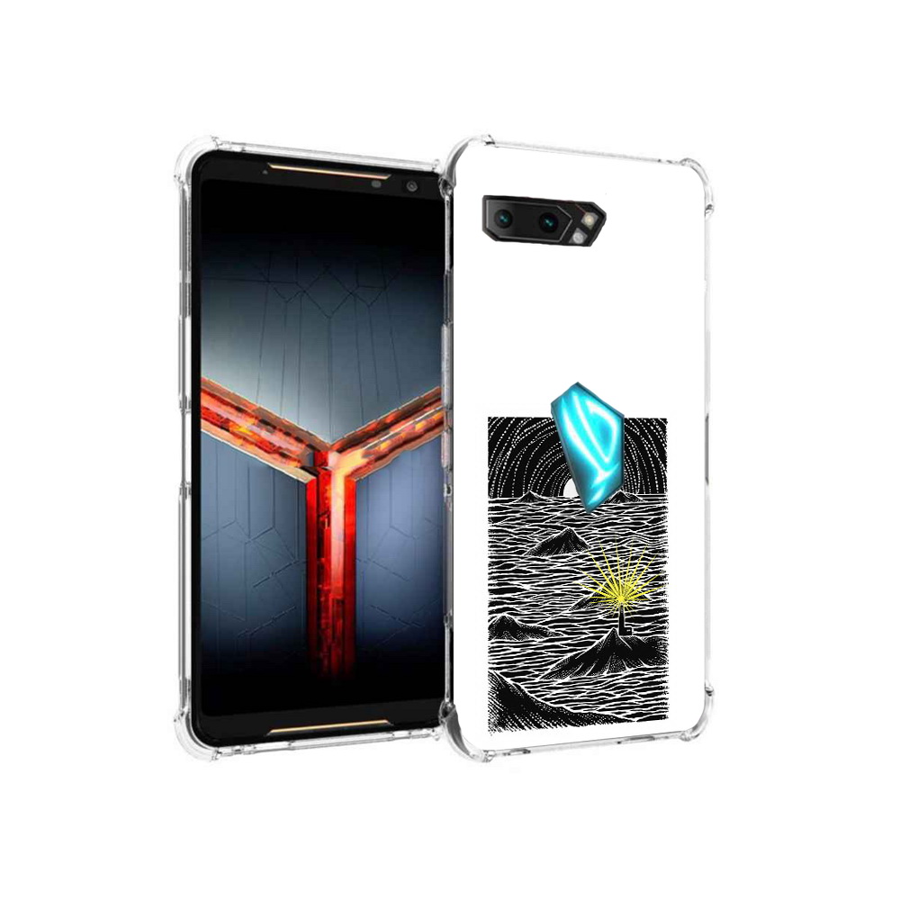

Чехол MyPads Tocco для Asus ROG Phone 2 маяк в черно белом море, Прозрачный, Tocco