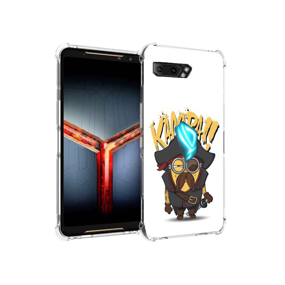 

Чехол MyPads Tocco для Asus ROG Phone 2 миньон пират, Прозрачный, Tocco