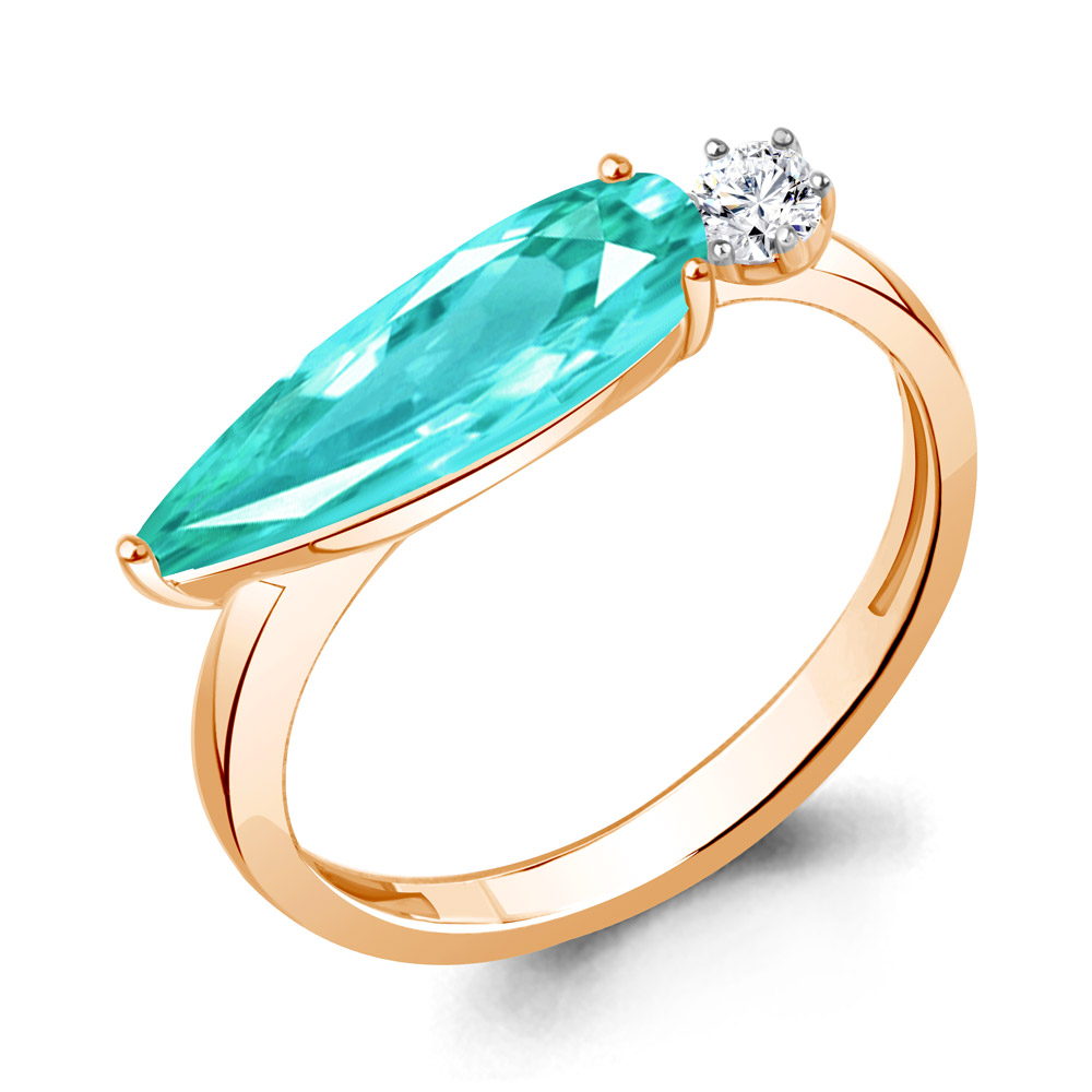 

Кольцо из серебра р. 18 AQUAMARINE 6930488А_925_з, 6930488А_925_з