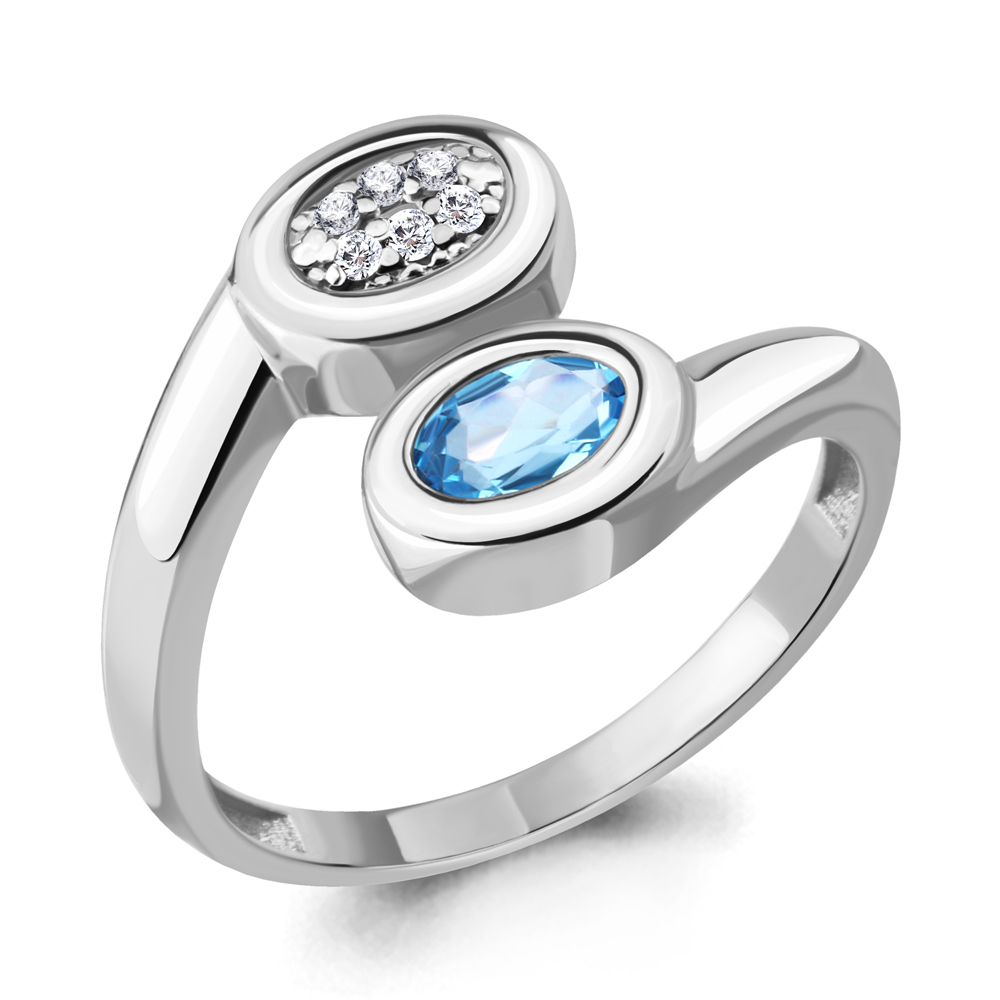 

Кольцо из серебра р. 17,5 AQUAMARINE 6915805А_925_р, 6915805А_925_р