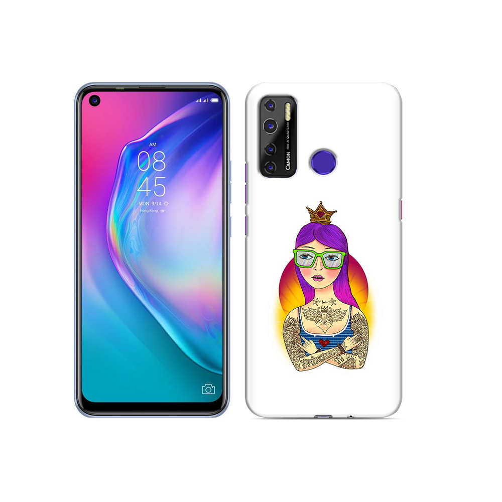 

Чехол MyPads Tocco для Tecno Camon 15 девушка в татуировках с короной, Прозрачный, Tocco