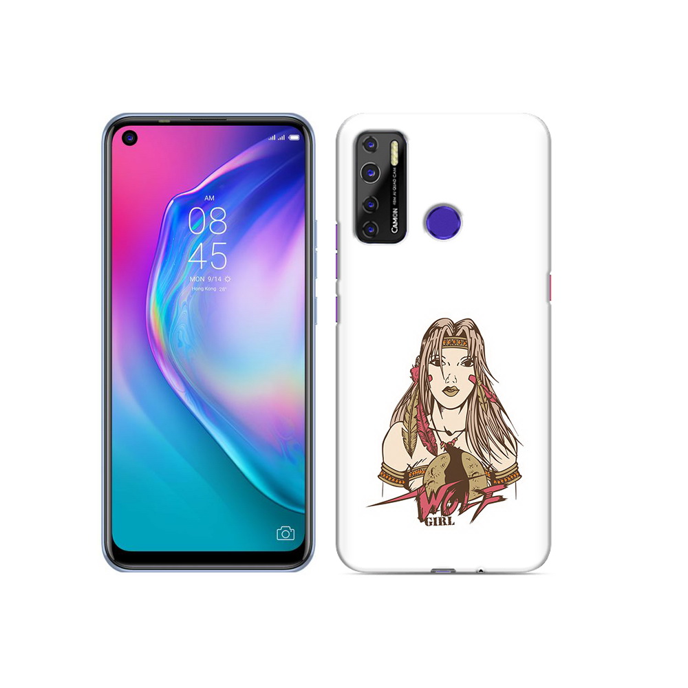 

Чехол MyPads Tocco для Tecno Camon 15 девушка волк, Прозрачный, Tocco