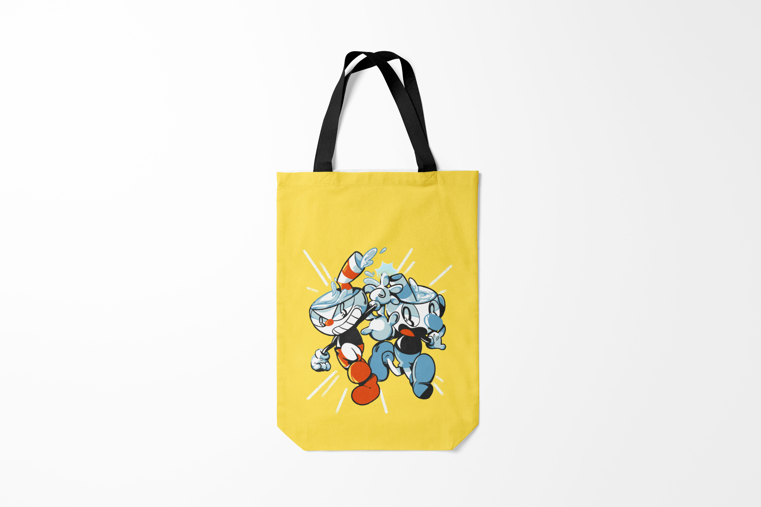 

Сумка шoппер унисекс Burnettie Cuphead bros,, Cuphead bros