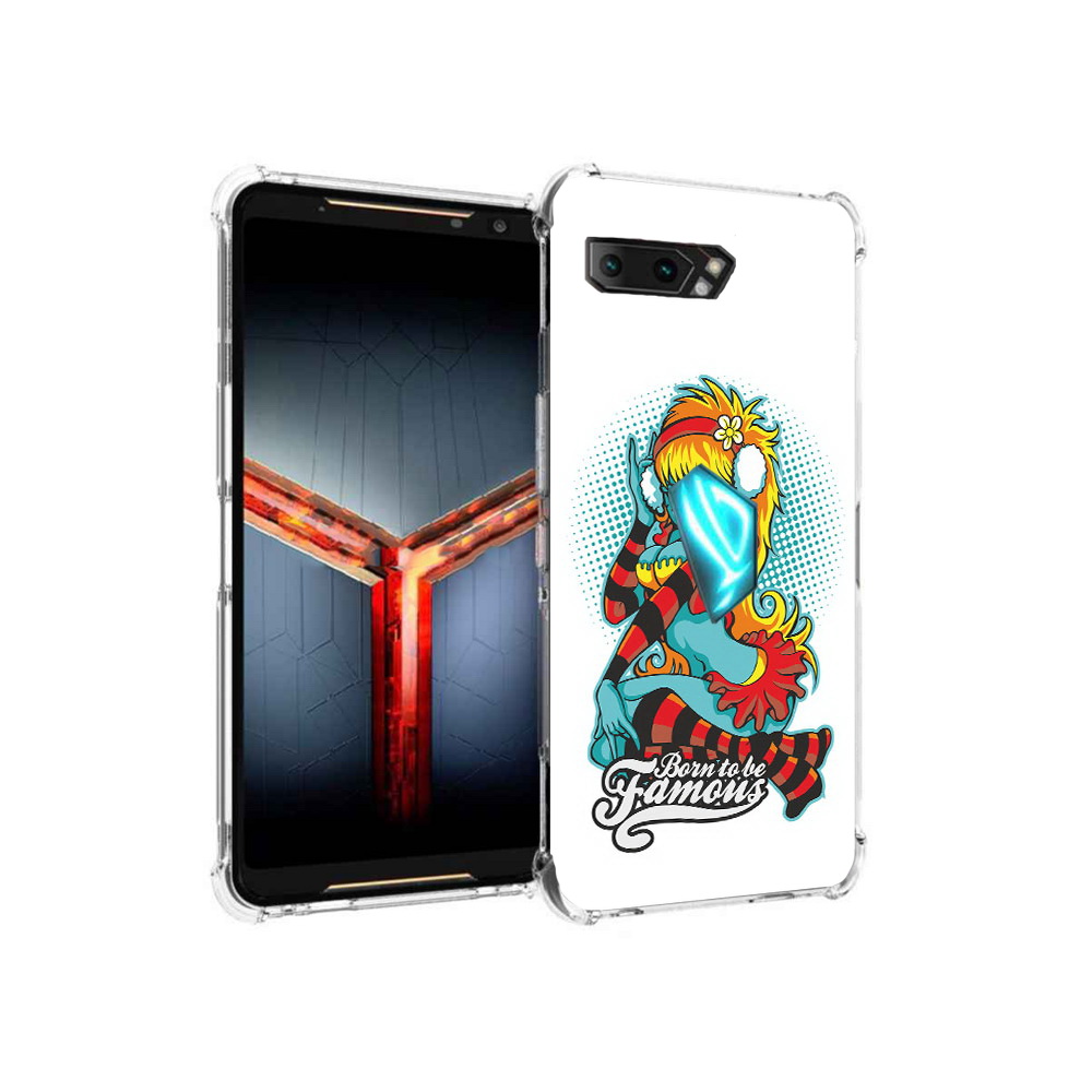 

Чехол MyPads Tocco для Asus ROG Phone 2 нарисованная девушка в наушниках, Прозрачный, Tocco