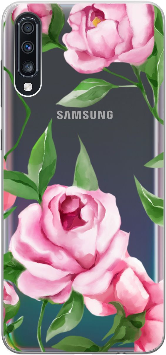 

Чехол на Samsung Galaxy A70/A70s "Amazing Peonies" прозрачный, Прозрачный;розовый, 5398