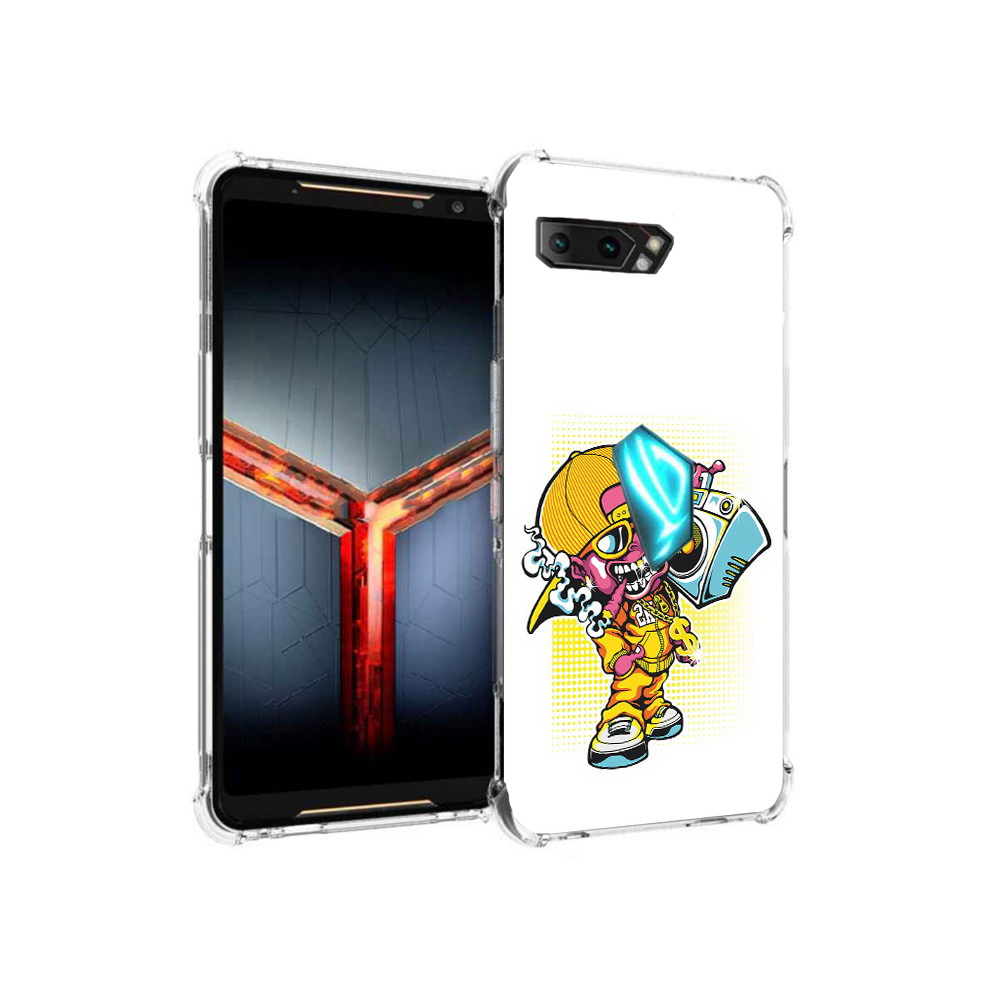 Чехол MyPads Tocco для Asus ROG Phone 2 нарисованный парень с колонкой