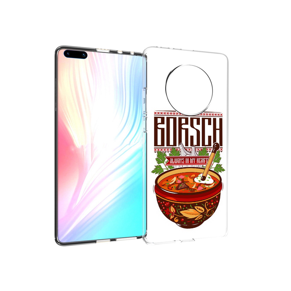 

Чехол MyPads Tocco для Huawei Mate 40 Pro русский борщ, Прозрачный, Tocco