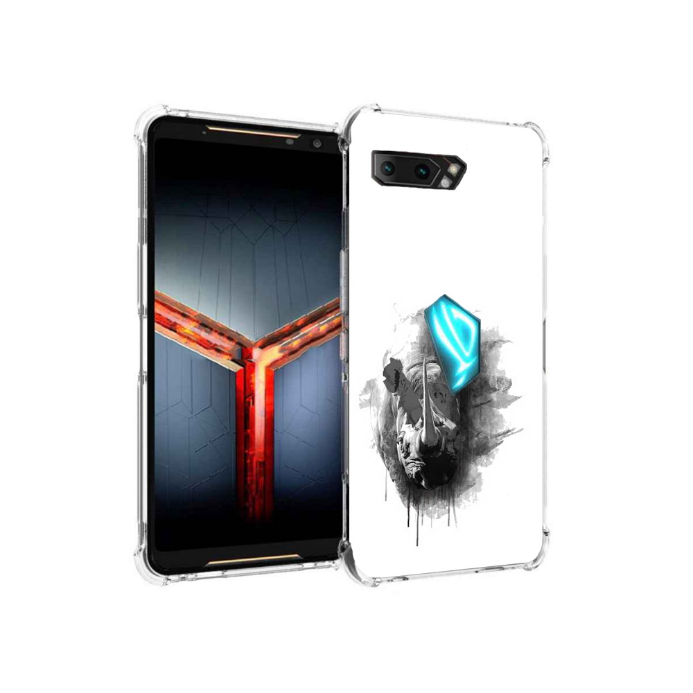 

Чехол MyPads Tocco для Asus ROG Phone 2 носорог, Прозрачный, Tocco