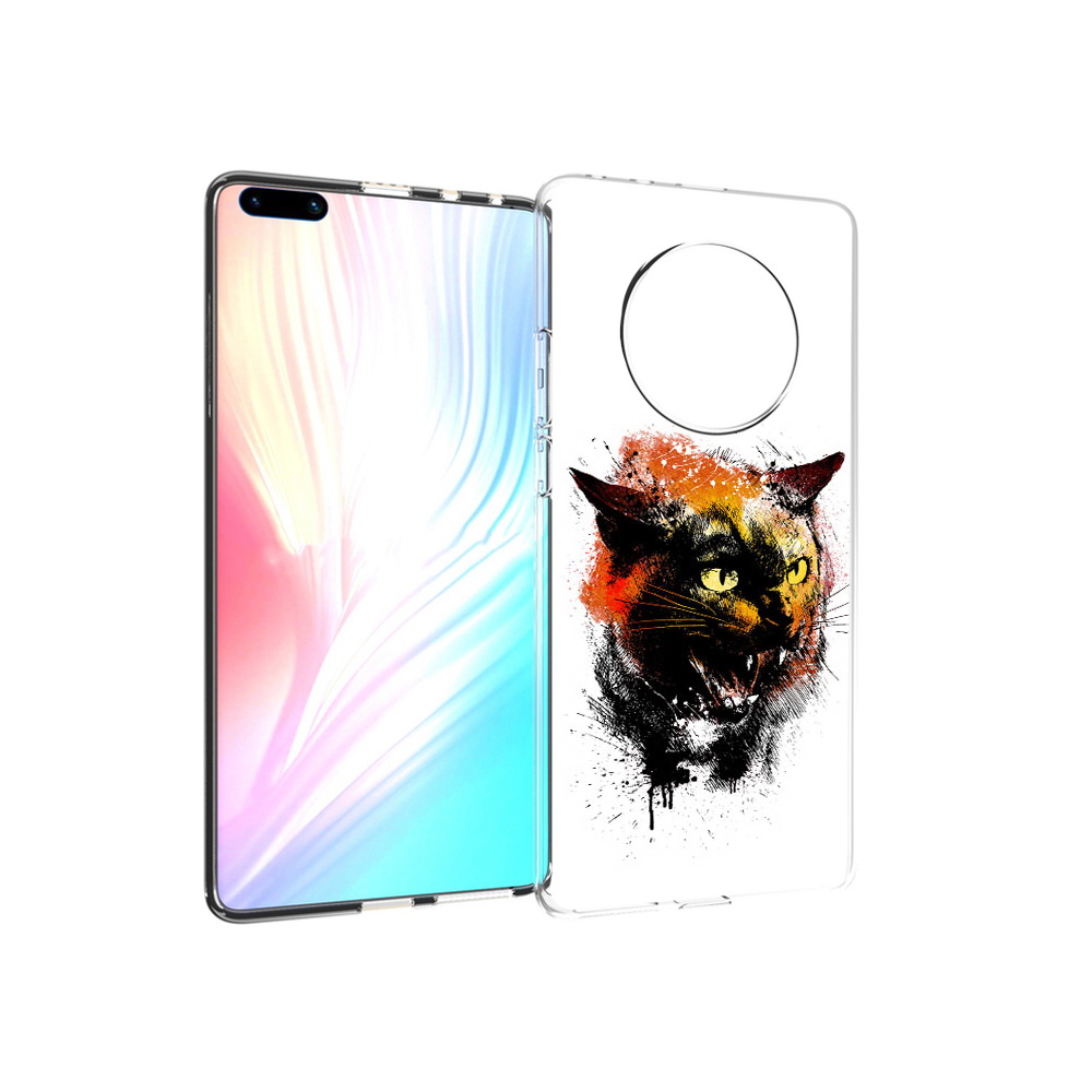 

Чехол MyPads Tocco для Huawei Mate 40 Pro сиамский кот, Прозрачный, Tocco