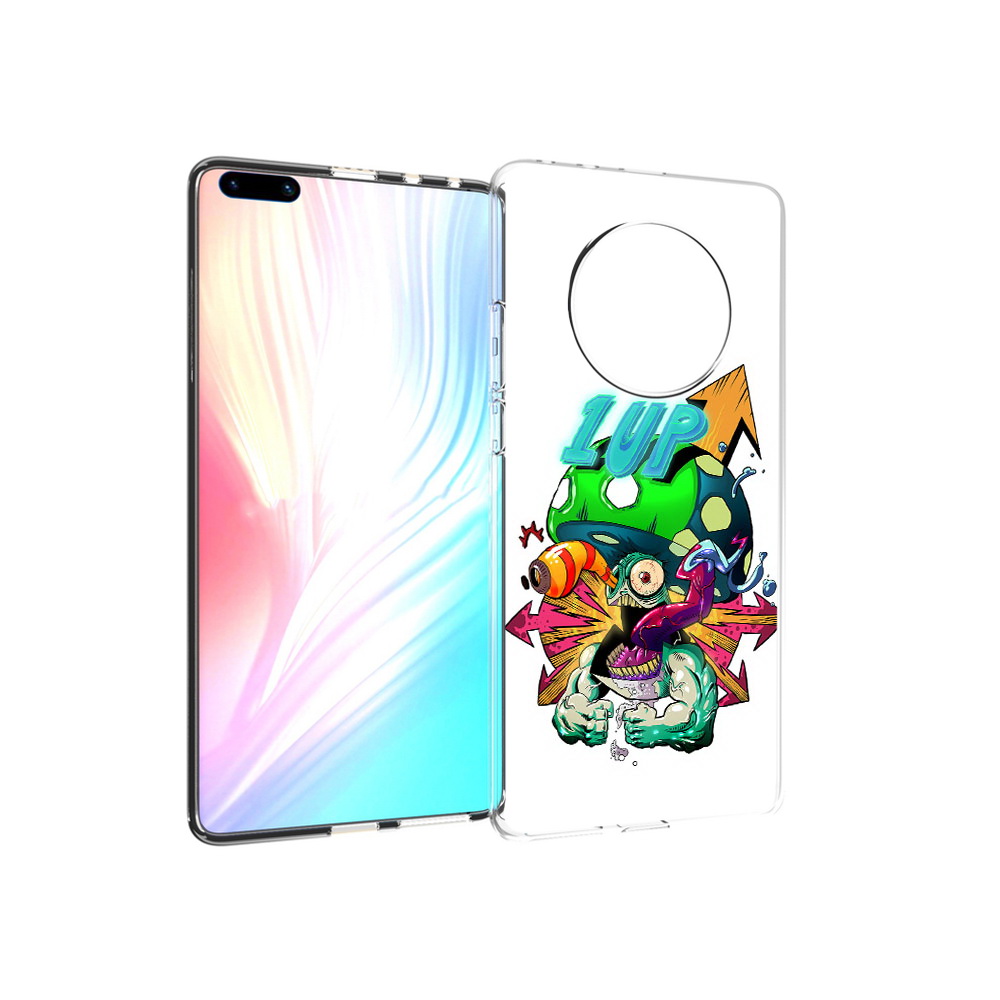 

Чехол MyPads Tocco для Huawei Mate 40 Pro сильный гриб абстракция, Прозрачный, Tocco