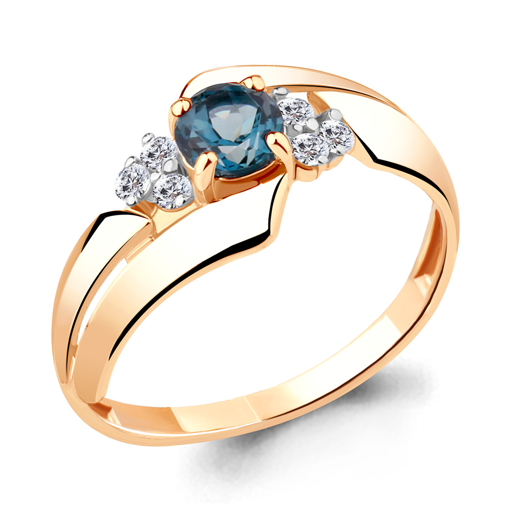 

Кольцо из серебра р.  AQUAMARINE 6582808А_925_з, 6582808А_925_з