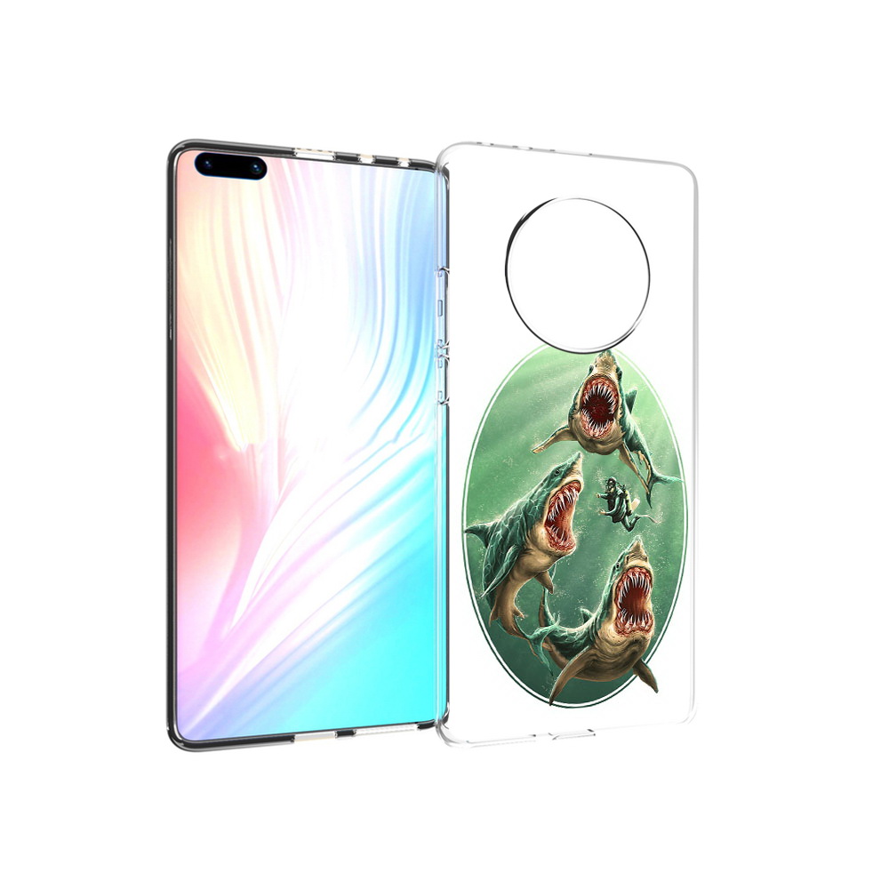 

Чехол MyPads Tocco для Huawei Mate 40 Pro синяя бездна, Прозрачный, Tocco