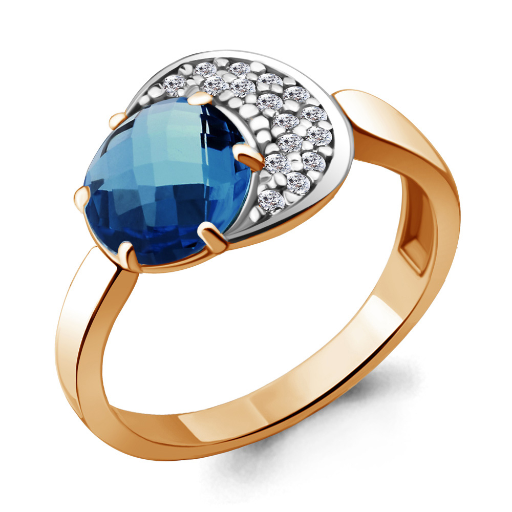 

Кольцо из серебра р. , AQUAMARINE 6921393А_925_з, 6921393А_925_з
