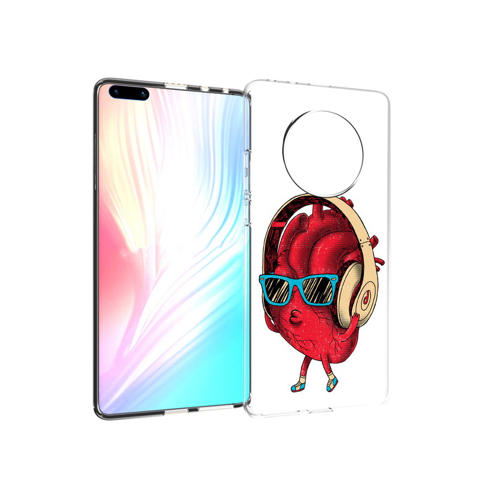 

Чехол MyPads Tocco для Huawei Mate 40 Pro слушай сердце, Прозрачный, Tocco