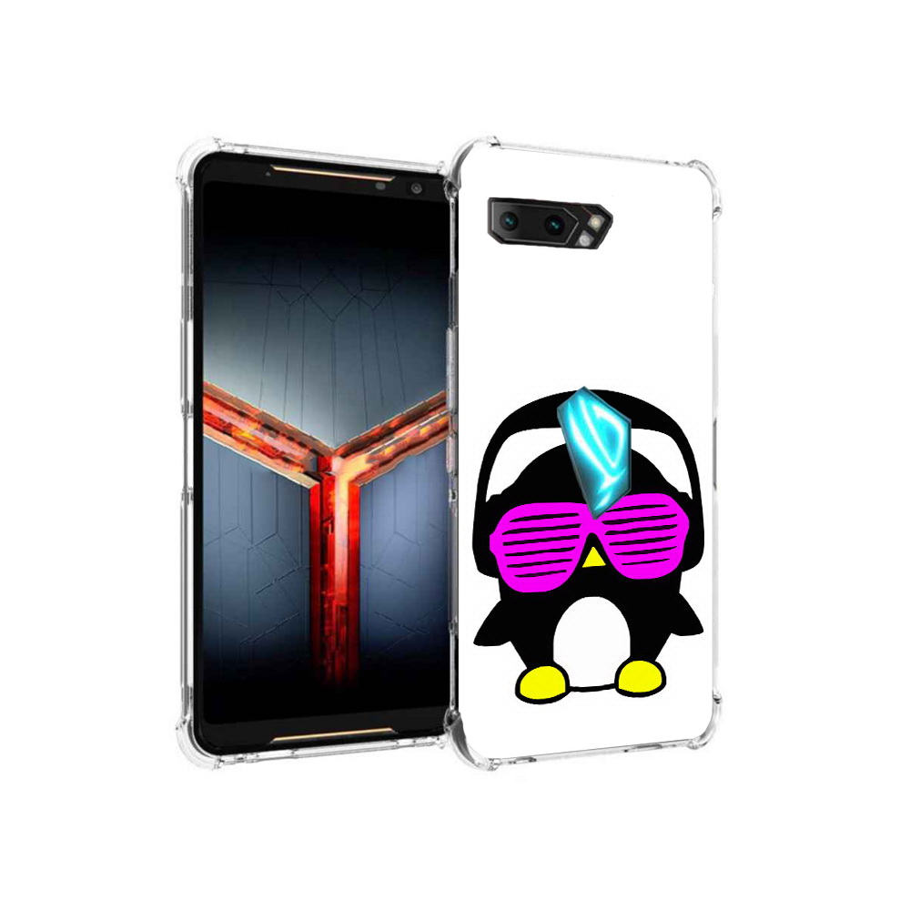 

Чехол MyPads Tocco для Asus ROG Phone 2 пингвин, Прозрачный, Tocco