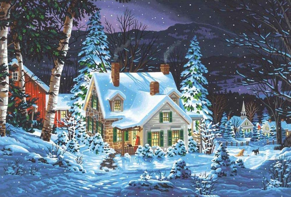 

Живопись по номерам Dimensions Зимняя тишина 51x36, Зимняя тишина 51x36