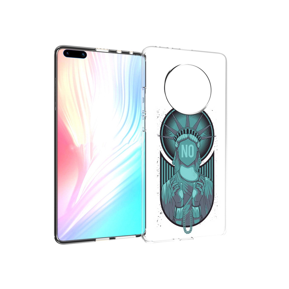 

Чехол MyPads Tocco для Huawei Mate 40 Pro статуя свободы зеленый, Прозрачный, Tocco