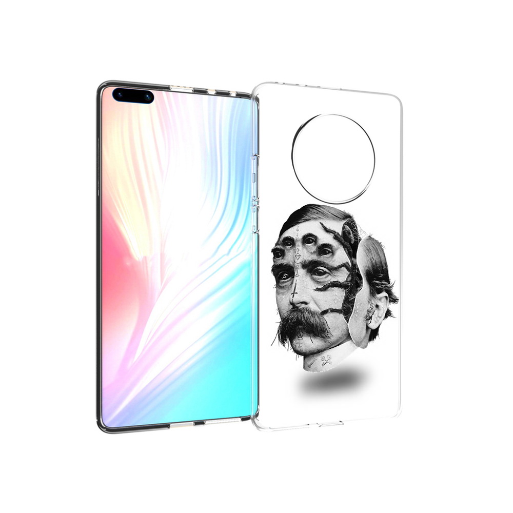Чехол MyPads Tocco для Huawei Mate 40 Pro страшное лицо мужчины
