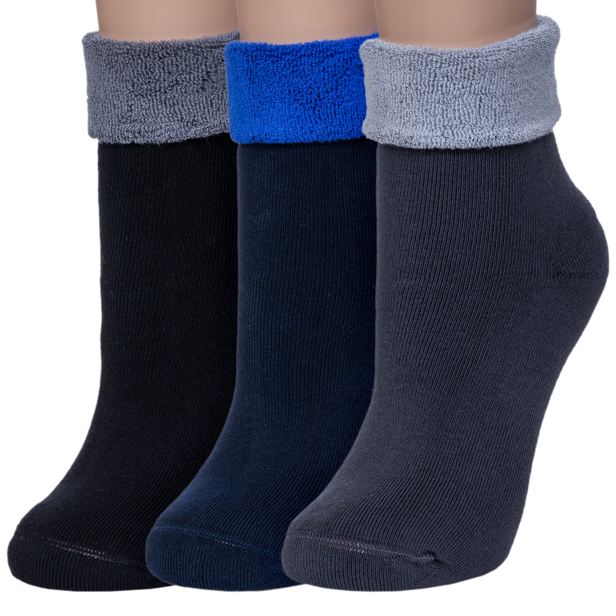 

Комплект носков женских Rusocks 3-Ж-2331 серых; синих; черных 23-25, Серый;синий;черный, 3-Ж-2331