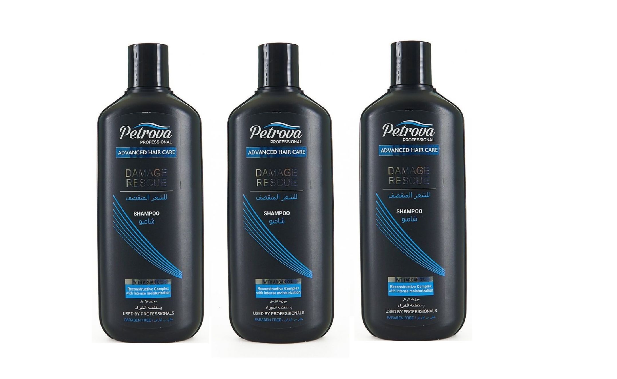 Профессиональный шампунь Petrova ADVANCED HAIR CARE-DAMAGE RESCUE от повреждений 400мл 3шт