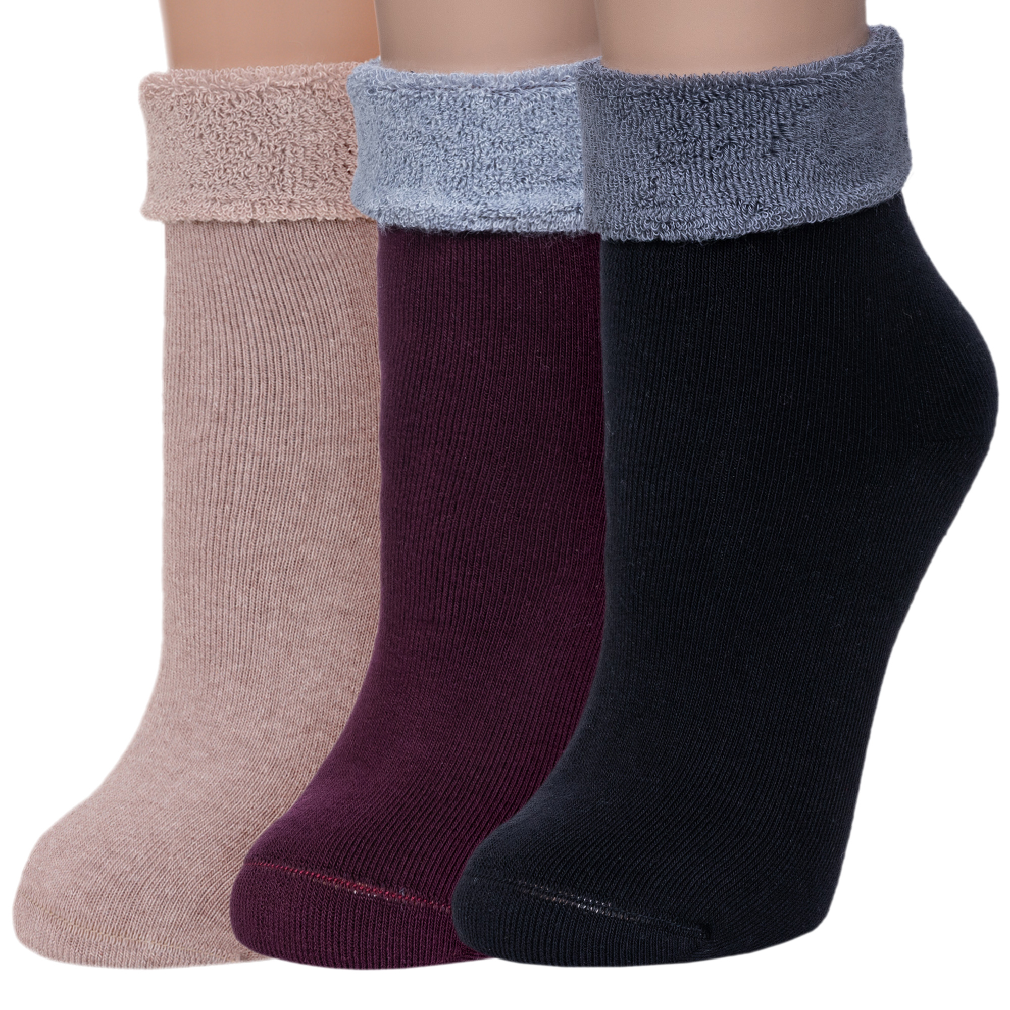 

Комплект носков женских Rusocks 3-Ж-2331 бежевых; черных; бордовых 23-25, Бежевый;черный;бордовый, 3-Ж-2331