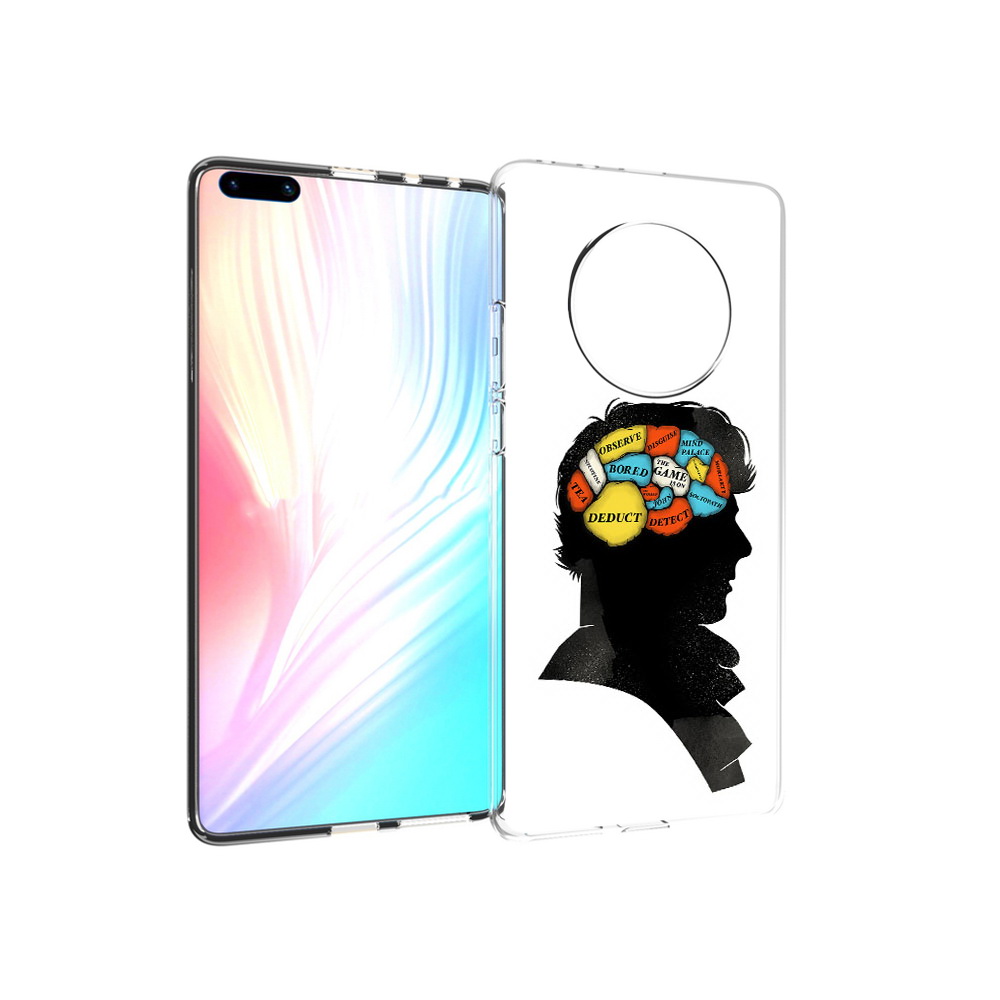 

Чехол MyPads Tocco для Huawei Mate 40 Pro темный рисунок, Прозрачный, Tocco