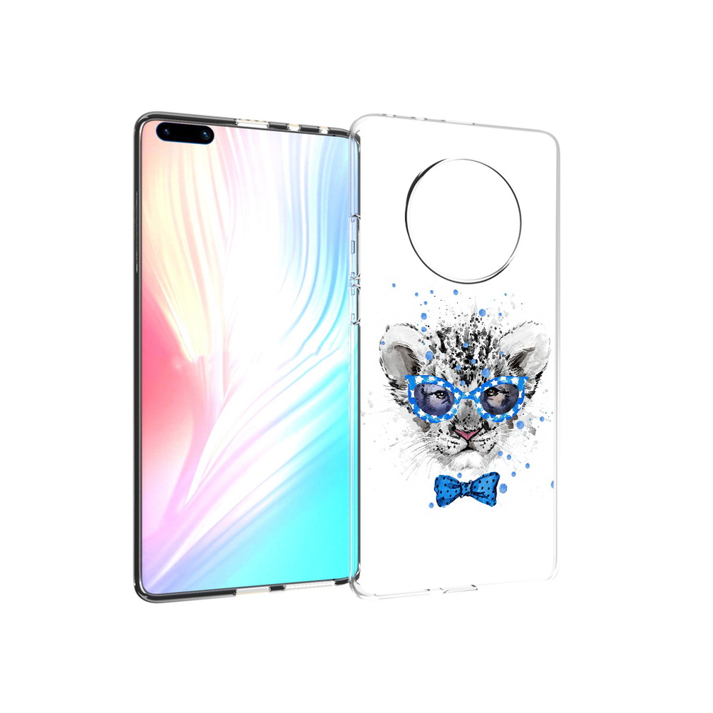 

Чехол MyPads Tocco для Huawei Mate 40 Pro тигренок с бабочкой, Прозрачный, Tocco