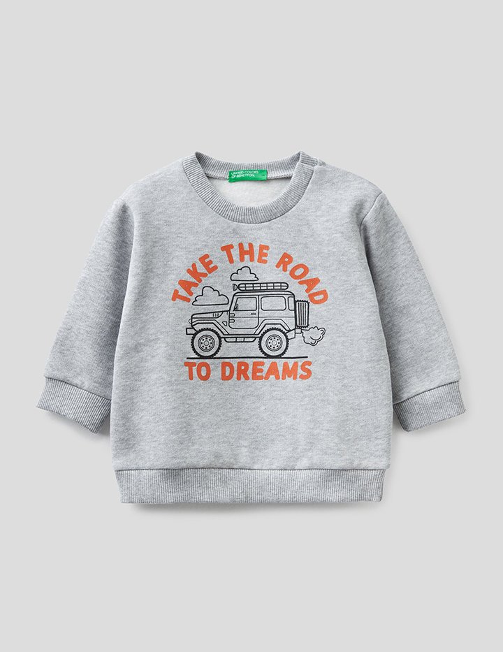 

Свитшот для мальчиков Benetton цв. серый р.80, 21A_3EB5C15FD