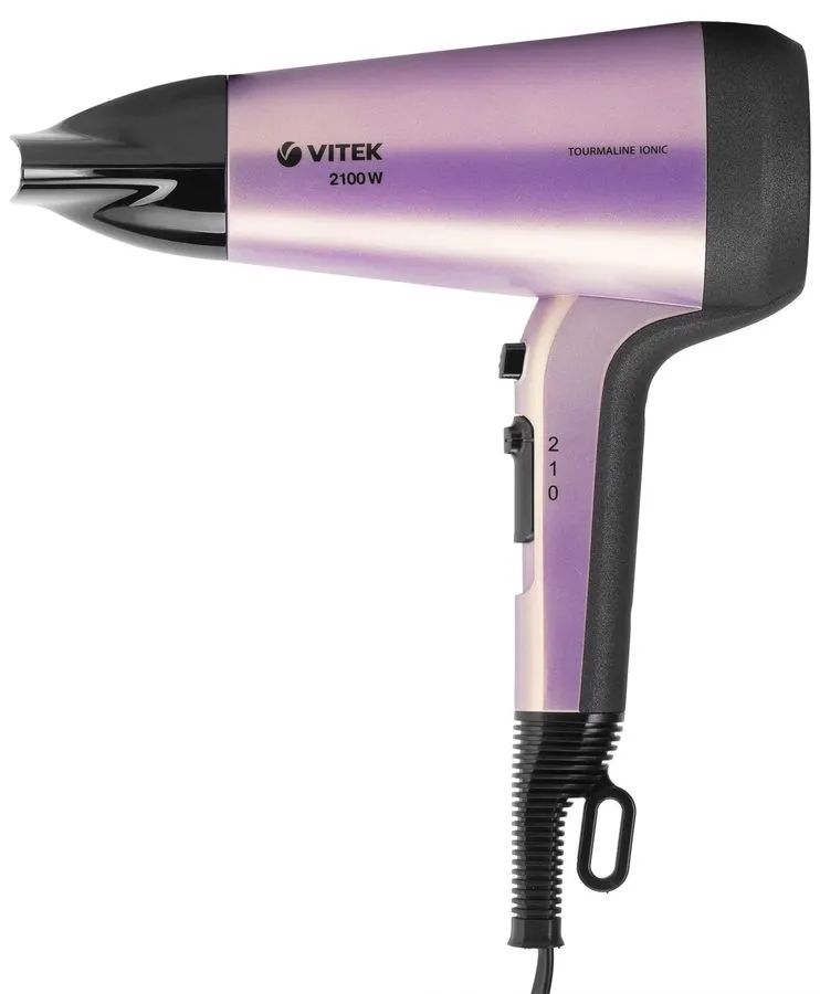 Фен VITEK VT-8224 2100 Вт фиолетовый, черный фен parlux 3800 2100 вт фиолетовый
