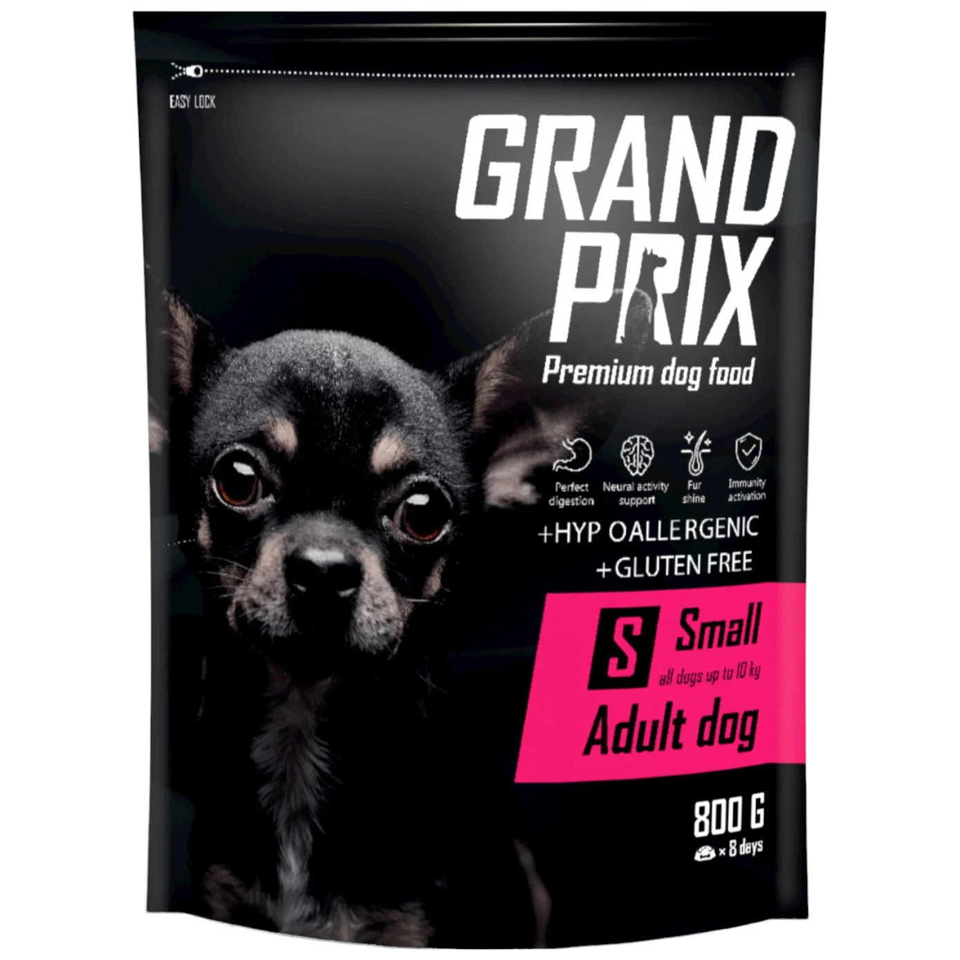 

Сухой корм для собак Grand prix Small Adult, злаки, птица, 0,8кг, Small Adult Adult