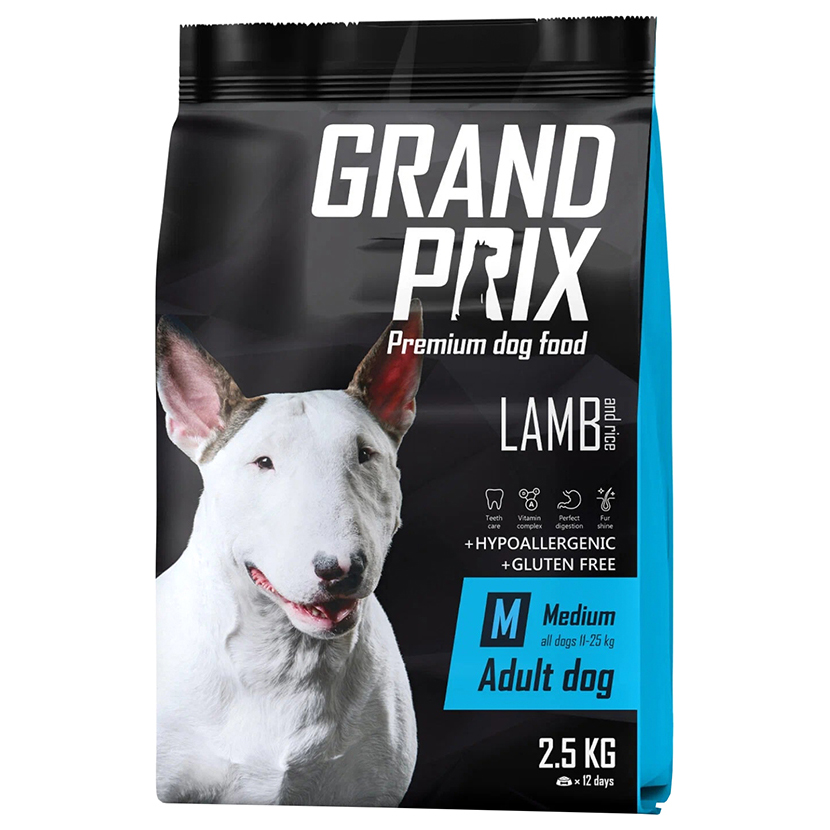 Сухой корм для собак Grand prix Medium Adult LAMB, ягненок, 2,5кг