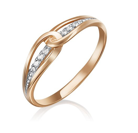 

Кольцо из красного золота с фианитом р. 15,5 PLATINA jewelry 01-4487-00-401-1110-03, 01-4487-00-401-1110-03