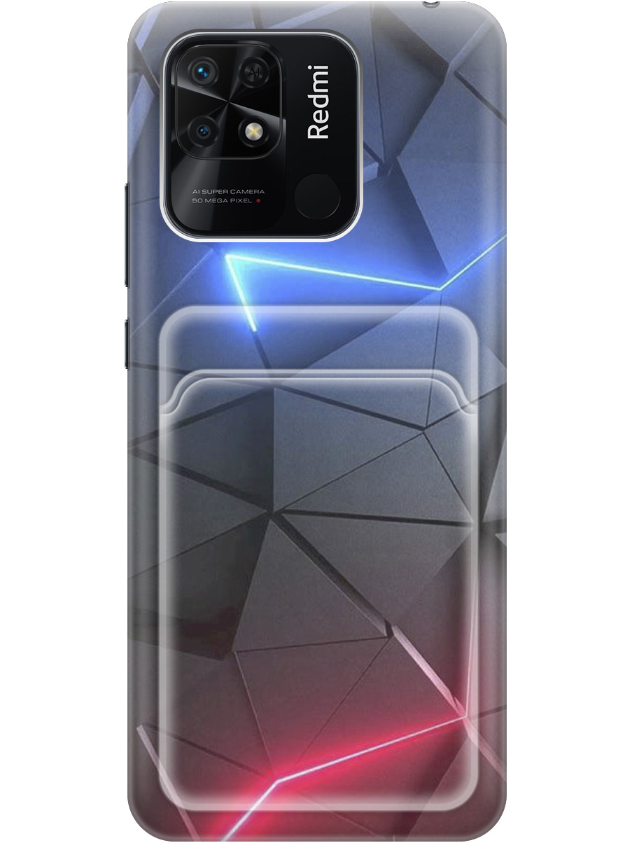 

Силиконовый чехол на Xiaomi Redmi 10C с рисунком "Графитовые грани", 20012066