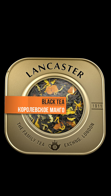 Чай черный Lancaster с ароматом манго листовой + горький шоколад Bucheron 75 г