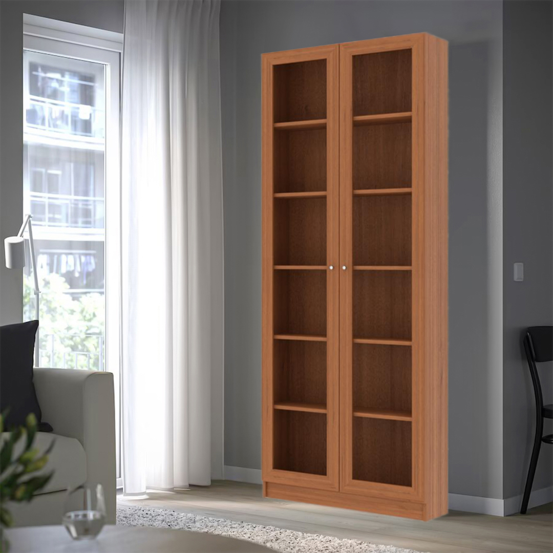 

Книжный шкаф QualisMebel "Brams" 700х300х2100, Орех Гварнери, Коричневый, Brams