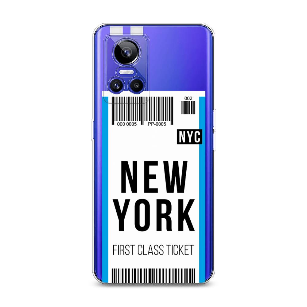 

Чехол на Realme GT Neo 3 "Билет в Нью-Йорк", Белый;голубой, 259050-6
