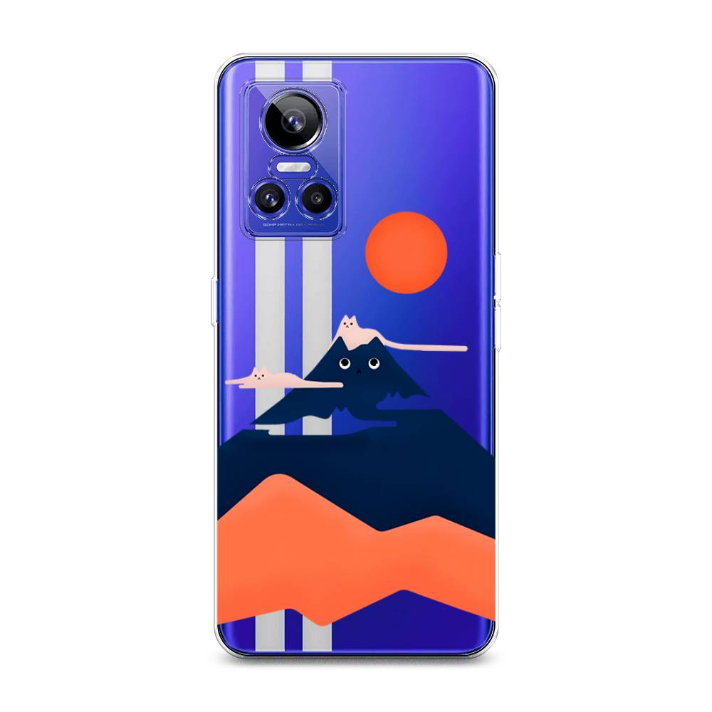 

Чехол на Realme GT Neo 3 "Кот-гора", Черный;оранжевый, 259050-4